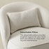 Laura Bouclé Swivel Barrel Chair - Cream Modern Swivel Chair | Swivel Accent Chairs | Kinwell Furniture | Swivel Armchairs
